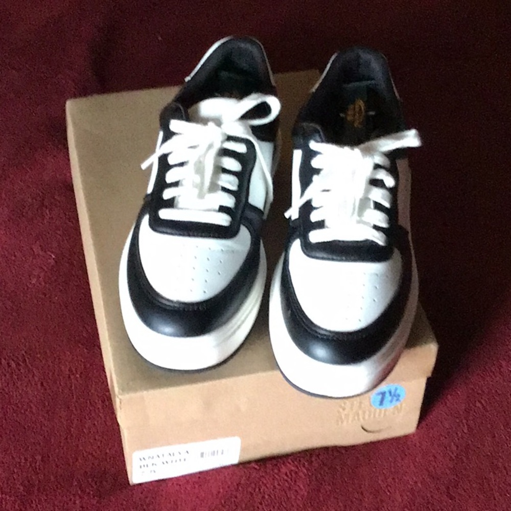 Steve Madden Black and White Sneakers
